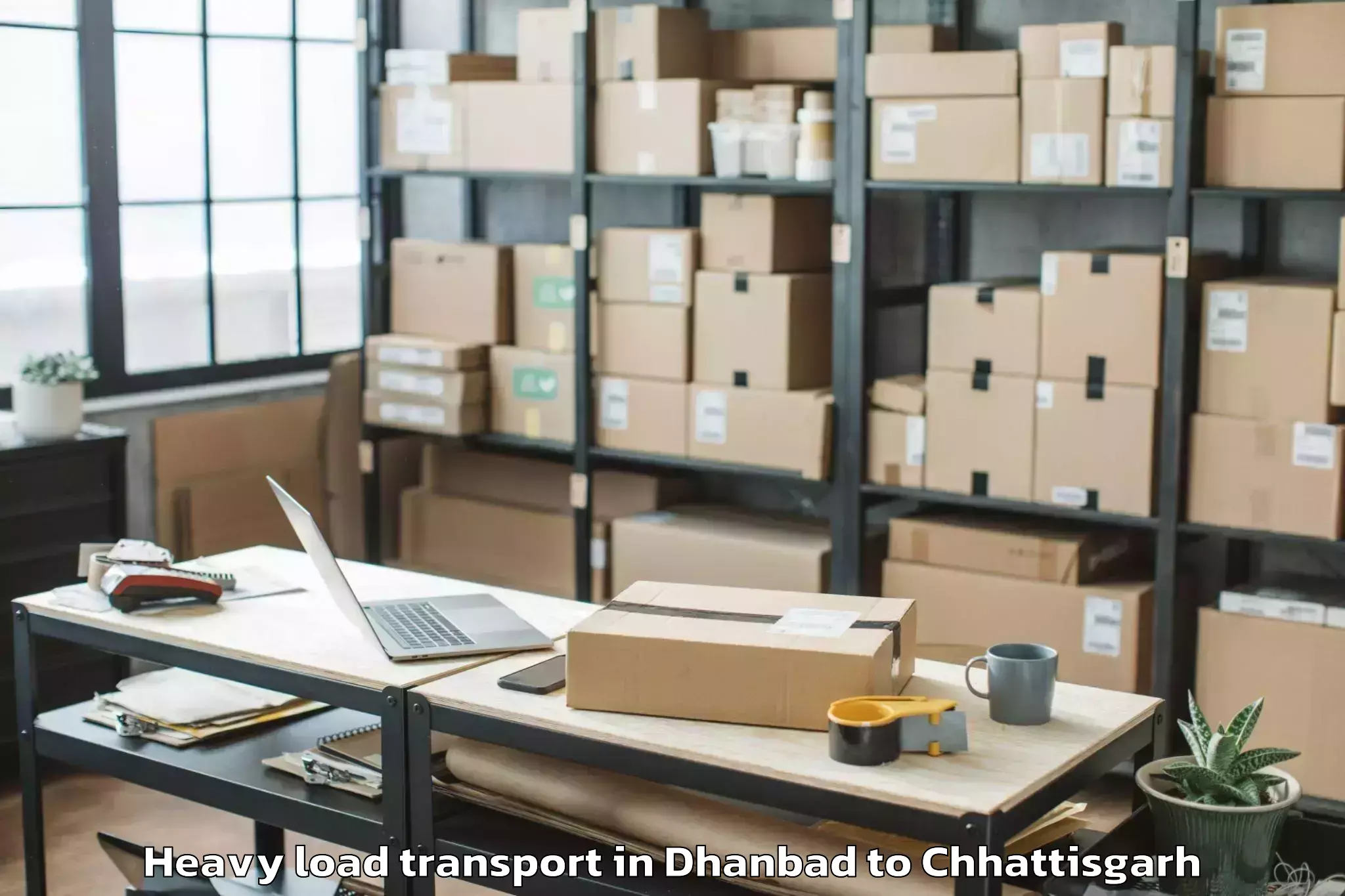 Book Dhanbad to Bishrampur Heavy Load Transport Online